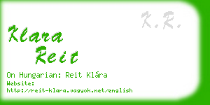 klara reit business card